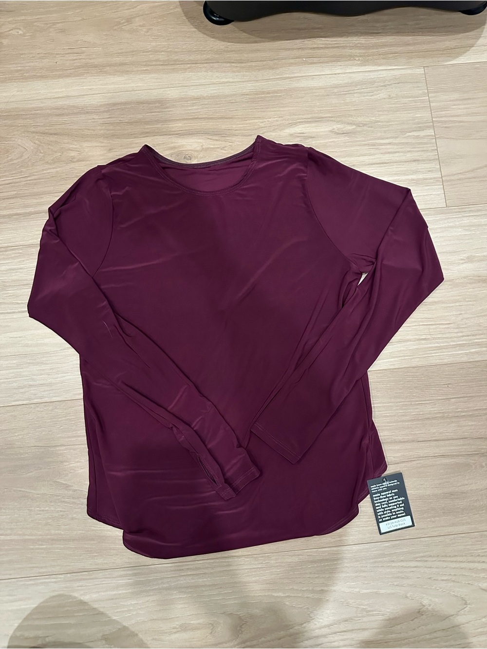 NWT Onzie Tulip Back Long Sleeve Yoga Top Aubergine O/S #3124